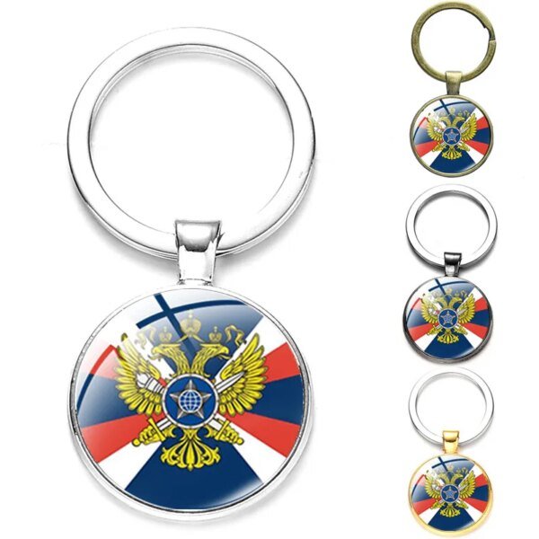 CHSXY-Porte-clés Pekhota avec Emblème Russe pour Homme, Photo d'Art, Dessin Animé avant, Porte-Clé, Bijoux, Anneau D.lique, Accessoires Militaires