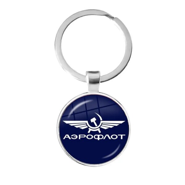 CCCP urss armée soviétique étoile rouge porte-clés verre Cabochon Art rond russe Badges LOGO pendentif porte-clés bijoux pour amis cadeau – Image 4