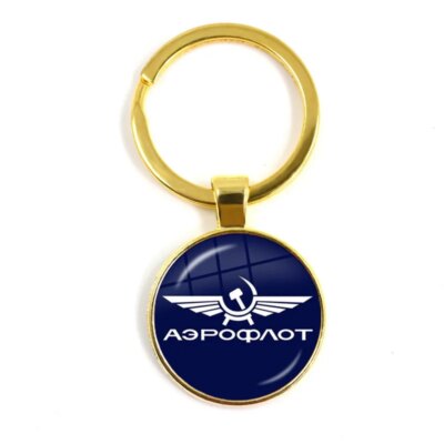 CCCP urss armée soviétique étoile rouge porte-clés verre Cabochon Art rond russe Badges LOGO pendentif porte-clés bijoux pour amis cadeau