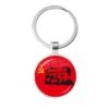 CCCP urss armée soviétique étoile rouge porte-clés verre Cabochon Art rond russe Badges LOGO pendentif porte-clés bijoux pour amis cadeau