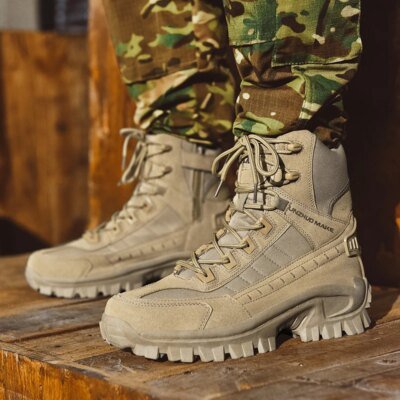 Chaussure militaire tactiques pour hommes, bottes en cuir des forces spéciales