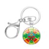 Porte-clés avec Cabochon en verre à motif artistique, porte-clés militaire, armée soviétique, troupes de la fédération de russie