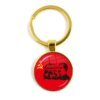 CCCP urss armée soviétique étoile rouge porte-clés verre Cabochon Art rond russe Badges LOGO pendentif porte-clés bijoux pour amis cadeau