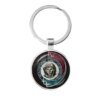 CCCP urss armée soviétique étoile rouge porte-clés verre Cabochon Art rond russe Badges LOGO pendentif porte-clés bijoux pour amis cadeau