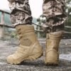 Bottes militaires tactiques en cuir pour hommes, bottes de forces spéciales