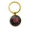CCCP urss armée soviétique étoile rouge porte-clés verre Cabochon Art rond russe Badges LOGO pendentif porte-clés bijoux pour amis cadeau