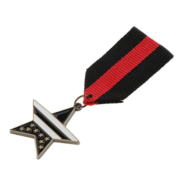 Broche insigne en tissu rayé pour hommes, couronne, étoile, médaille, uniforme Milirtay, corsage, chemise trempée, col, pompon, revers, broche – Image 3