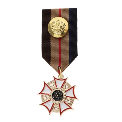 Broche insigne en tissu rayé pour hommes, couronne, étoile, médaille, uniforme Milirtay, corsage, chemise trempée, col, pompon, revers, broche