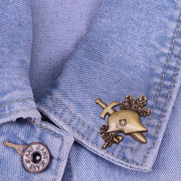 Broche de casques allemands en croix de fer, médaille militaire de l'armée, insigne de la bravoure impériale et prusse, broche d'honneur de guerre