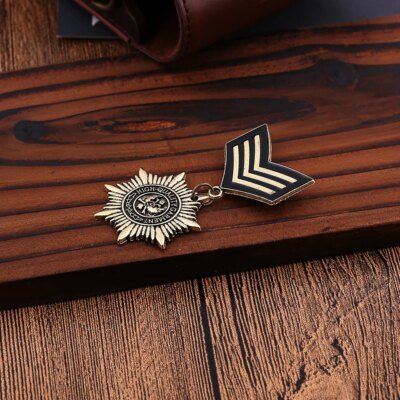 27591-872d09.jpg Broche de Badge pour hommes, uniforme militaire Punk, broches gothiques