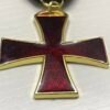 Médaille de chevalier templier croix rouge, bijoux croix de fer EK2, méditation militaire prusse, insigne de chevalier maçonnique, 1870