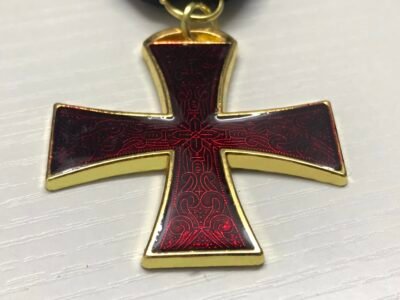 Médaille de chevalier templier croix rouge, bijoux croix de fer EK2, méditation militaire prusse, insigne de chevalier maçonnique, 1870