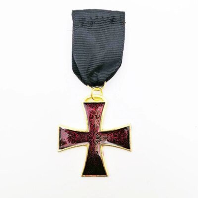 27641-1fb754.jpg Médaille de chevalier templier croix rouge, bijoux croix de fer EK2, méditation militaire prusse, insigne de chevalier maçonnique, 1870
