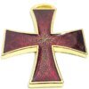 Médaille de chevalier templier croix rouge, bijoux croix de fer EK2, méditation militaire prusse, insigne de chevalier maçonnique, 1870