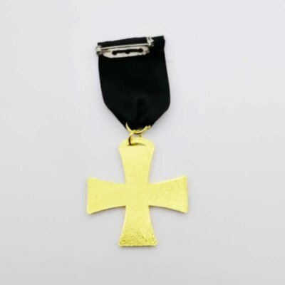 Médaille de chevalier templier croix rouge, bijoux croix de fer EK2, méditation militaire prusse, insigne de chevalier maçonnique, 1870