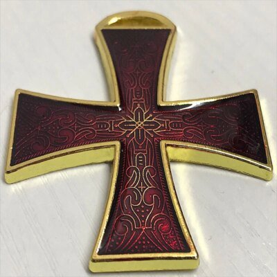 Médaille de chevalier templier croix rouge, bijoux croix de fer EK2, méditation militaire prusse, insigne de chevalier maçonnique, 1870