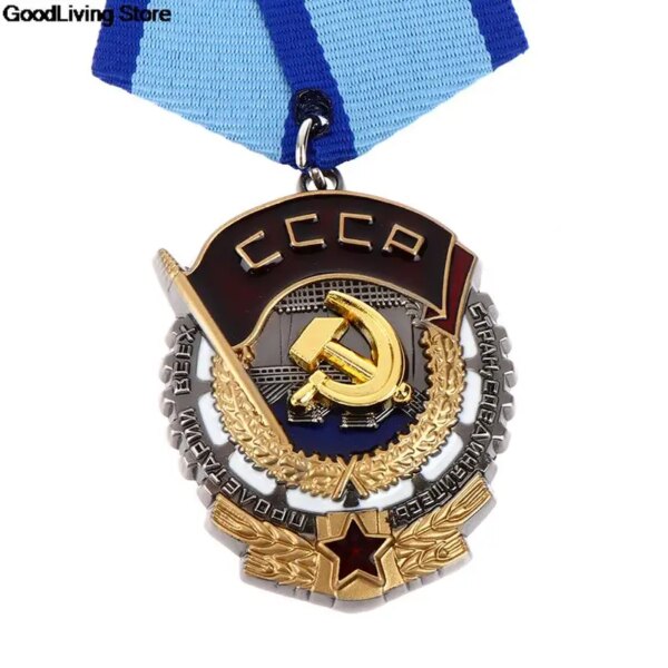 Insigne de médaille militaire de l'ordre de la bannière rouge du travail de l'URSS CCCP, épinglettes, 1 pièce – Image 6