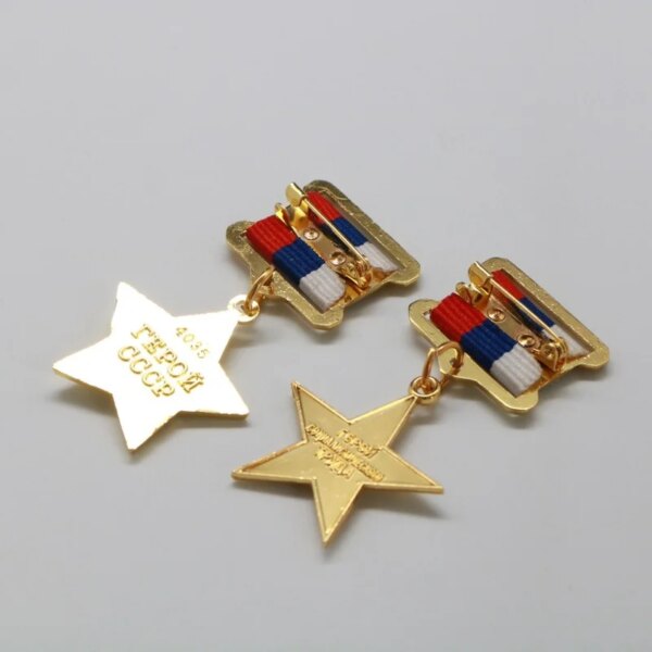 CCCP-Médaille d'or du travail socialiste soviétique russe, étoile – Image 6