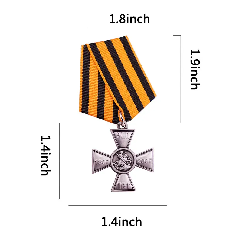 Médaille russe des années 200 de l'insigne de distinction de St. George Cross, Skip Award, 1807-2007, RUSSIAN ORDER – Image 3