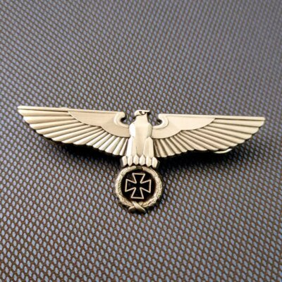 27712-322c6e.jpg Broche en émail avec médaille d'aigle de l'armée allemande de la seconde guerre mondiale, insignes en métal, épinglettes, vestes, jeans, accessoires de bijoux à la mode