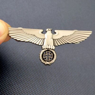 27712-b25a5c.jpg Broche en émail avec médaille d'aigle de l'armée allemande de la seconde guerre mondiale, insignes en métal, épinglettes, vestes, jeans, accessoires de bijoux à la mode