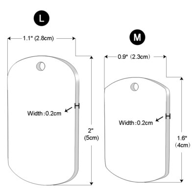 Étiquette d'identification militaire pour chien, en acier inoxydable, personnalisée, gravée gratuitement, nom, adresse, numéro de téléphone, 2 tailles M L