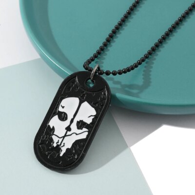 Bijoux de jeu chaud pour hommes, collier fantômes, pendentif d'étiquette de chien, plaque signalétique de l'armée pour service, série militaire avec armes, jeu d'appel, cadeau de GérGift