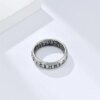 Modyle – bague Vintage en acier inoxydable 316L pour hommes, Double lettre Rune, mots Odin, amulette Viking, rétro, bijoux