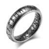 Modyle – bague Vintage en acier inoxydable 316L pour hommes, Double lettre Rune, mots Odin, amulette Viking, rétro, bijoux