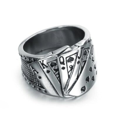 27862-956fac.jpg Bague à motif de cartes à jouer pour hommes, matériau en alliage de haute qualité, hip-hop, rock, culture de rue, cadeau de bijoux de mode