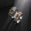 Bolshevok – bague en cuivre incrustée, poing de fer soviétique, étoile rouge, héros socialiste, Venus, faucille, bijoux bague ouverte