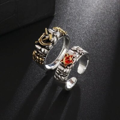 27913-56be64.jpg Bolshevok â bague en cuivre incrustĂ©e, poing de fer soviĂ©tique, Ă©toile rouge, hĂ©ros socialiste, Venus, faucille, bijoux bague ouverte