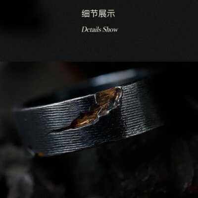 Bague originale pour hommes, nouveau design, haut de gamme, atmosphère, tendance, rétro, unique, faite à la main, anneau ouvert, niche, bijou unique, 2022