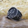 27939-dab2cc.jpg Bague Vintage en acier inoxydable pour hommes et femmes, bijou de style Viking nordique, avec ancre, boussole, Signet, gothique, Punk, motard