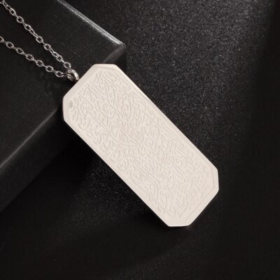 Collier pendentif en acier inoxydable pour hommes et femmes, étiquette de chien, bijoux plaqués or, nom d'identification personnalisé, style militaire, hip hop