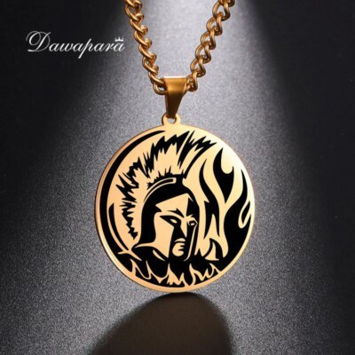 28008-a977c7.jpg Dawapara â collier avec pendentif, dieu de la guerre, mythologie grecque antique, en acier inoxydable, bijoux cadeaux pour hommes militaires