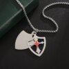 Collier pendentif en acier inoxydable pour hommes et femmes, étiquette de chien, bijoux plaqués or, nom d'identification personnalisé, style militaire, hip hop