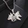 28024-6d6fa6.jpg Collier pendentif en acier inoxydable pour hommes et femmes, étiquette de chien, bijoux plaqués or, nom d'identification personnalisé, style militaire, hip hop