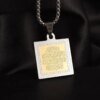 28045-6f1d79.jpg Collier avec pendentif rectangulaire en acier inoxydable pour hommes, étiquette militaire, brillant, tendance, Punk, simple, bijoux