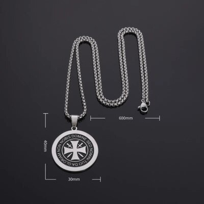 Collier pendentif en acier inoxydable avec logo militaire allemand, croix de fer ronde, bijoux fins classiques pour hommes et femmes, vente en gros