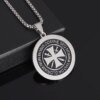28165-acb40a.jpg Collier pendentif en acier inoxydable avec logo militaire allemand, croix de fer ronde, bijoux fins classiques pour hommes et femmes, vente en gros