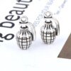 28189-8c9f5e.jpg Grenades à Main en Argent pour Homme, Pendentif d'Arme Militaire, Colliers de la raq, Cadeau, Bijoux, Accessoires, 18x12mm, 5 Pièces