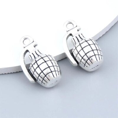 28189-ef5abe.jpg Grenades à Main en Argent pour Homme, Pendentif d'Arme Militaire, Colliers de la raq, Cadeau, Bijoux, Accessoires, 18x12mm, 5 Pièces