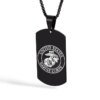 Collier pendentif Arma militaire en acier inoxydable pour hommes, conception d'étiquette Black Navy Air Fire Dept, 24 po, US, DIY