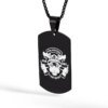 Collier pendentif Arma militaire en acier inoxydable pour hommes, conception d'étiquette Black Navy Air Fire Dept, 24 po, US, DIY