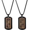 Anime Bungo Stray Dogs Dazai Osamu Cosplay Pendentif, Military Dog Tag, Nakahara Chuuya Black Necklace, Fashion Ta.com Card Props