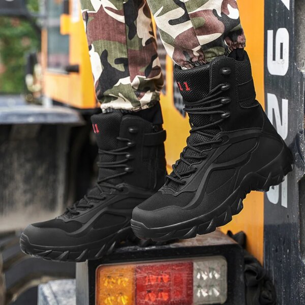 Bottes militaires pour hommes, bottes de Combat dans le désert – Image 2