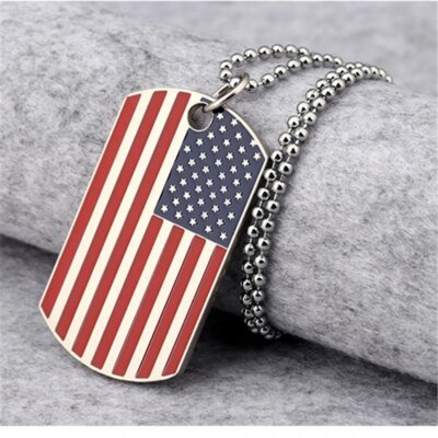 28245-711d82.jpg Collier avec pendentif drapeau des états-unis pour hommes et femmes, style Hip Hop, Punk, mode, carte militaire, chaßne, bijoux, offre spéciale