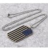 Collier avec pendentif drapeau des états-unis pour hommes et femmes, style Hip Hop, Punk, mode, carte militaire, chaîne, bijoux, offre spéciale