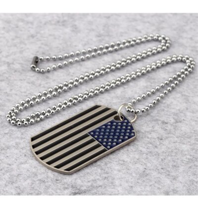 Collier avec pendentif drapeau des états-unis pour hommes et femmes, style Hip Hop, Punk, mode, carte militaire, chaîne, bijoux, offre spéciale